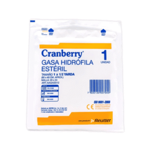 GASA HIDRÓDFILA ESTERIL 1X1/4 YARDA (CRANBERRY)
